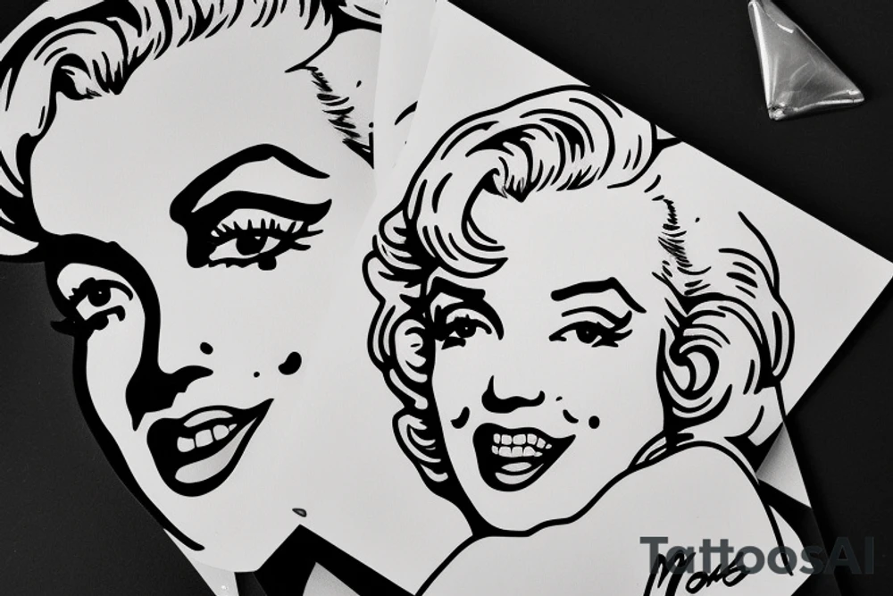 marilyn monroe face tattoo idea