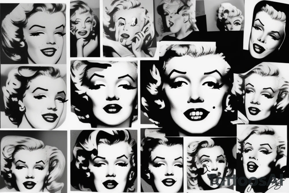 marilyn monroe face tattoo idea