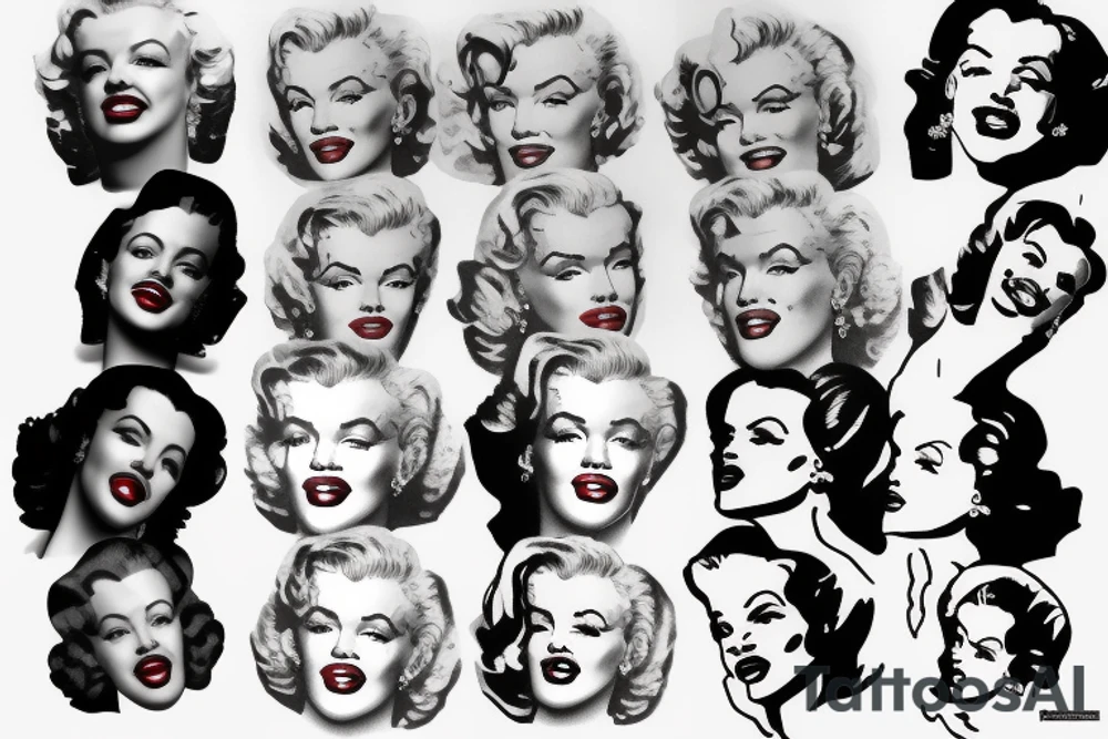 marilyn monroe face tattoo idea