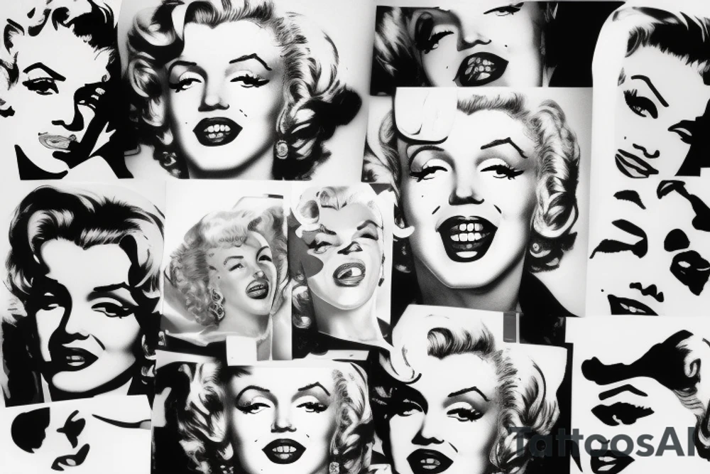 marilyn monroe face tattoo idea