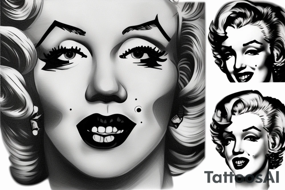 marilyn monroe face tattoo idea