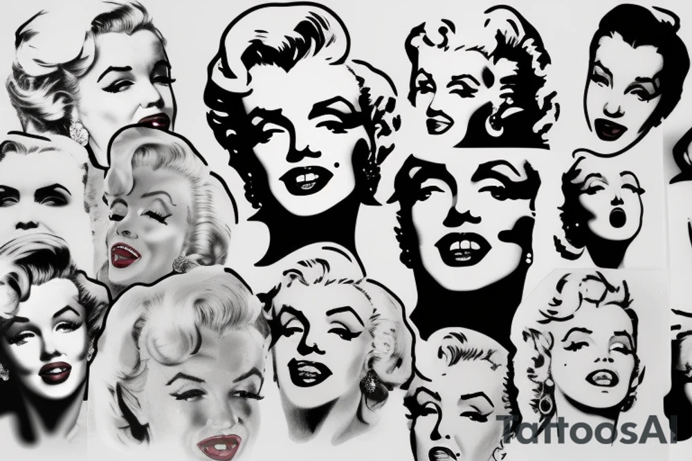 marilyn monroe face tattoo idea