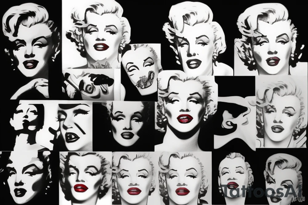 marilyn monroe face tattoo idea