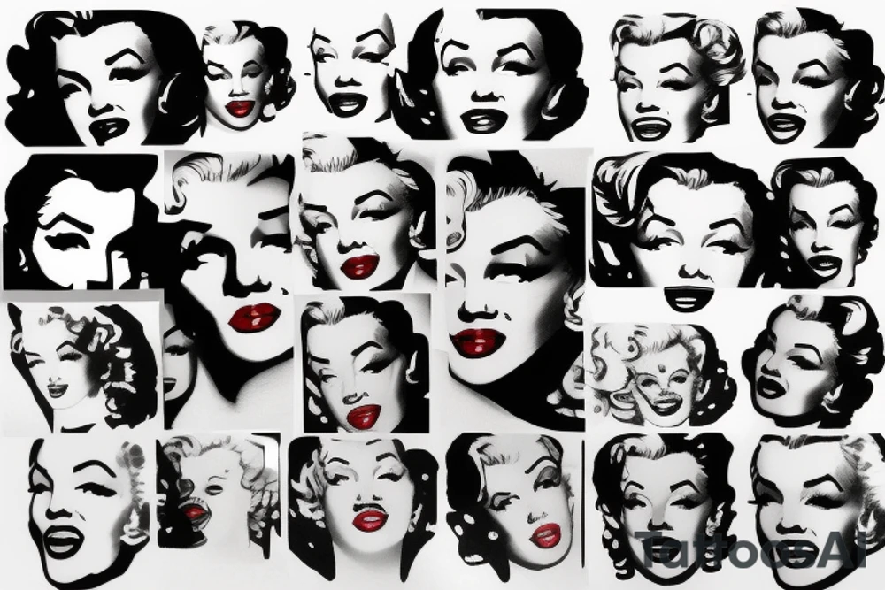 marilyn monroe face tattoo idea