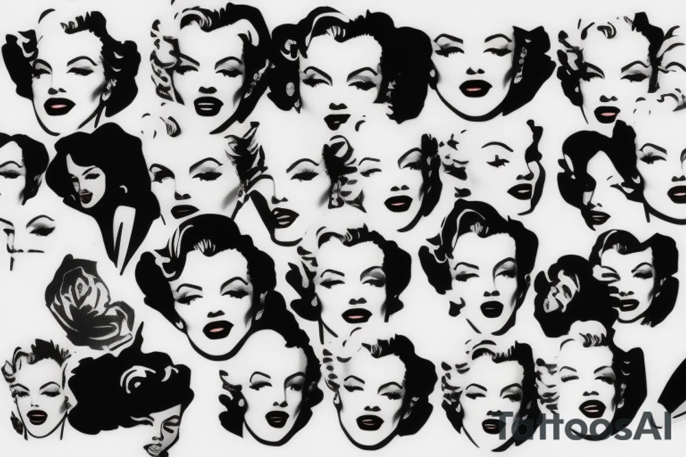 marilyn monroe face tattoo idea