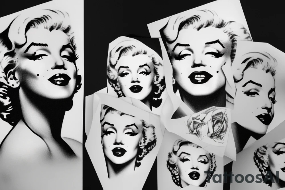 marilyn monroe face tattoo idea