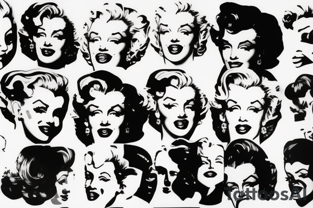 marilyn monroe face tattoo idea