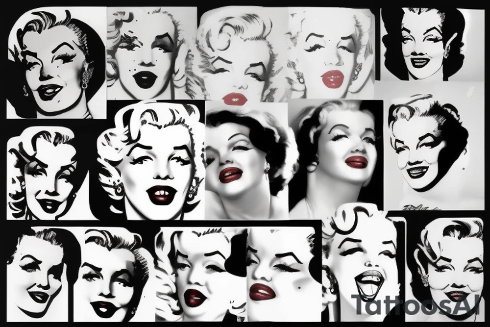 marilyn monroe face tattoo idea