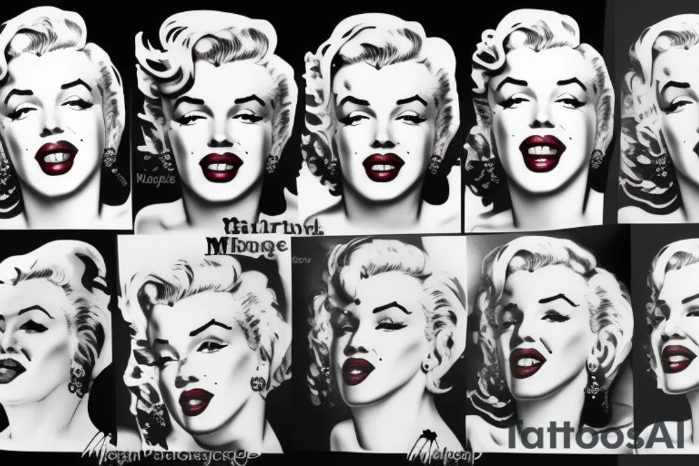 marilyn monroe face tattoo idea
