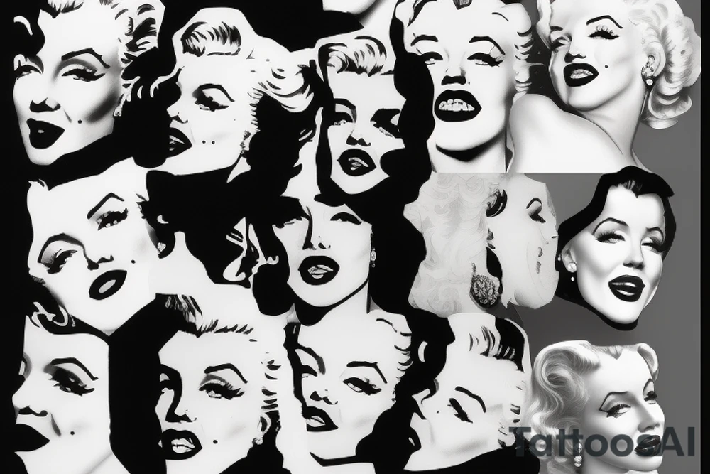 marilyn monroe face tattoo idea