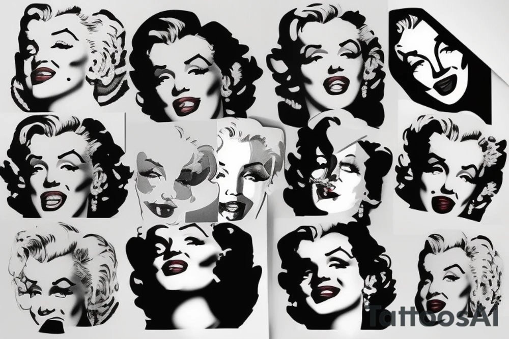 marilyn monroe face tattoo idea