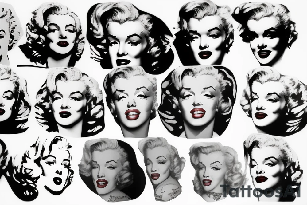 marilyn monroe face tattoo idea