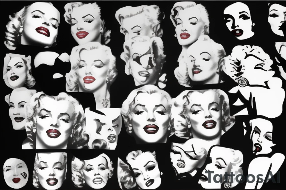 marilyn monroe face tattoo idea