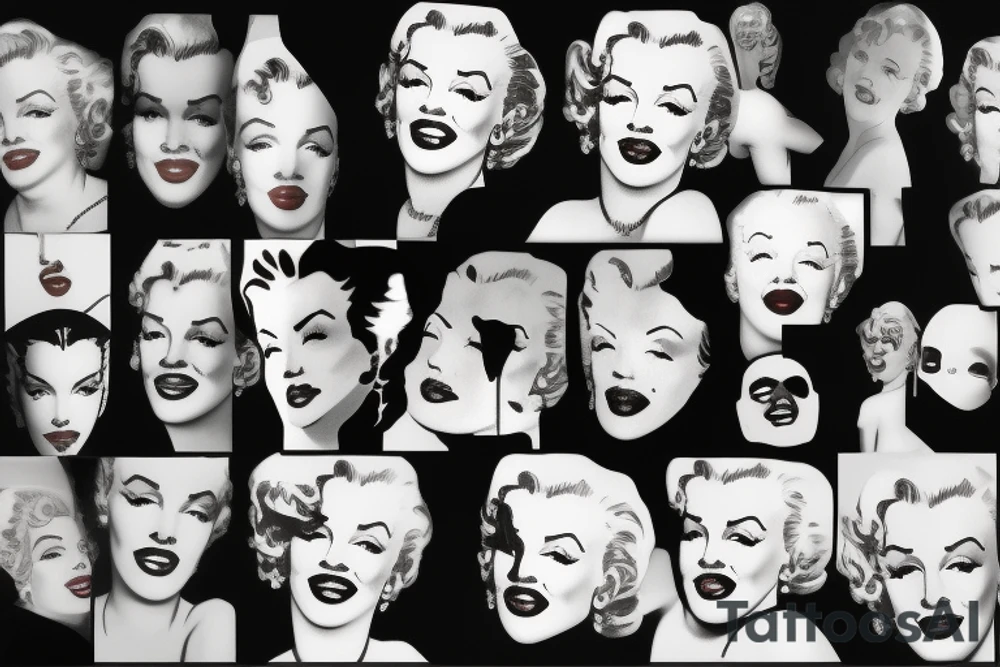 marilyn monroe face tattoo idea
