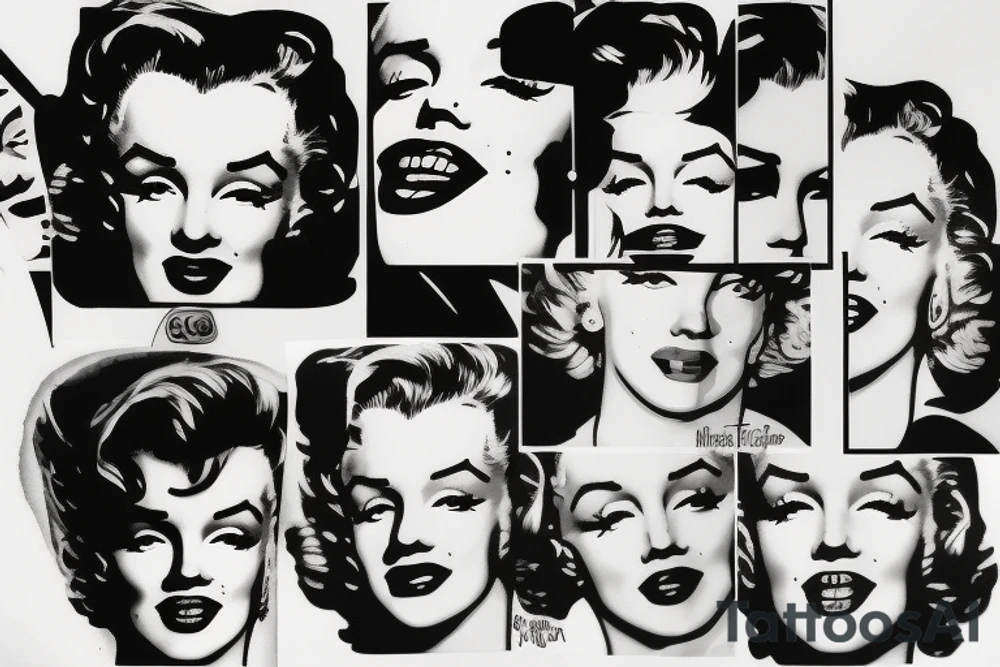 marilyn monroe face tattoo idea
