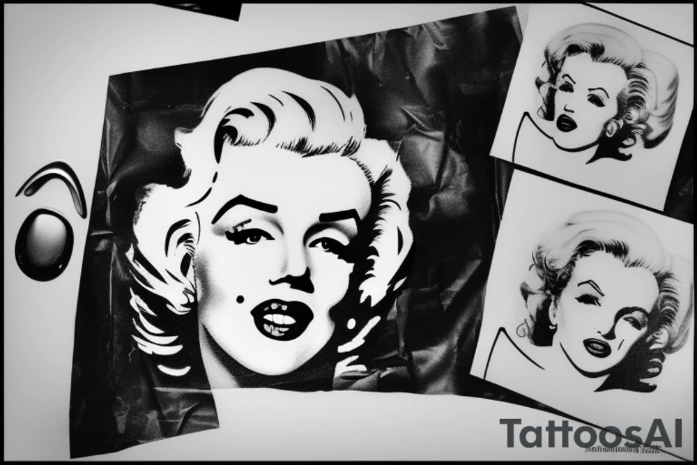 marilyn monroe face tattoo idea