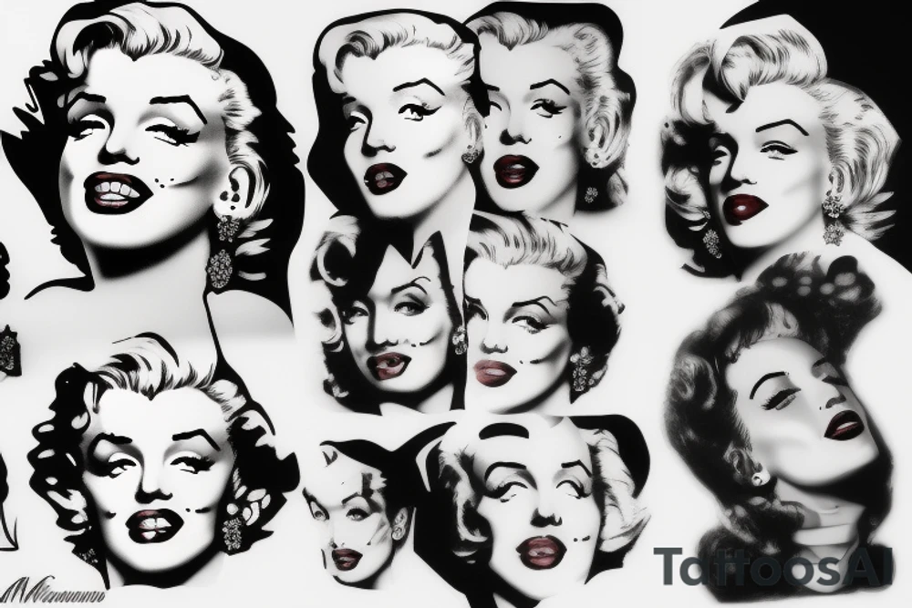 marilyn monroe face tattoo idea