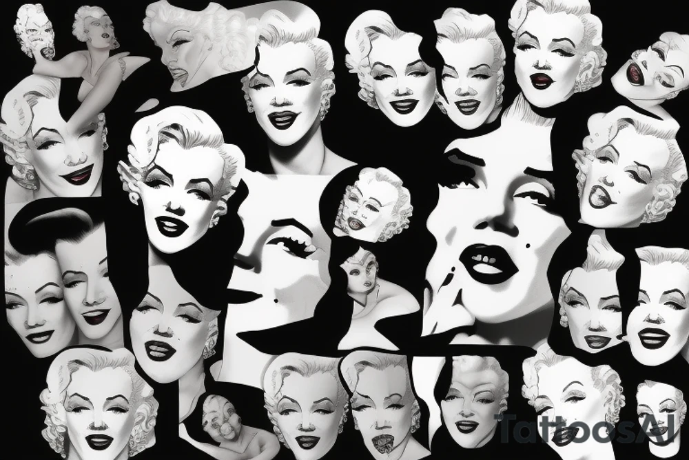 marilyn monroe face tattoo idea