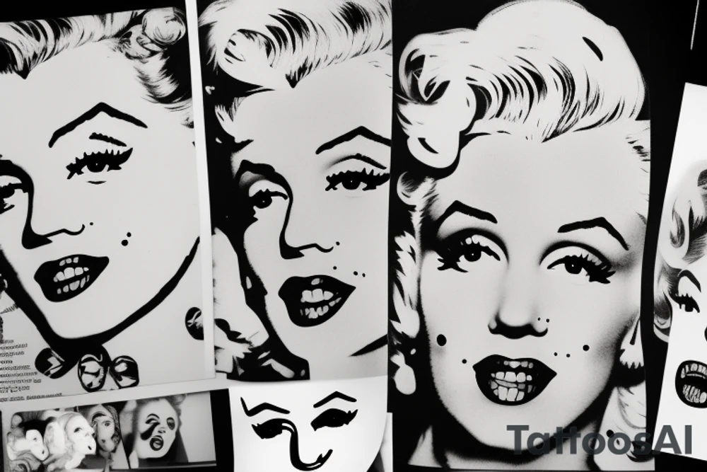marilyn monroe face tattoo idea