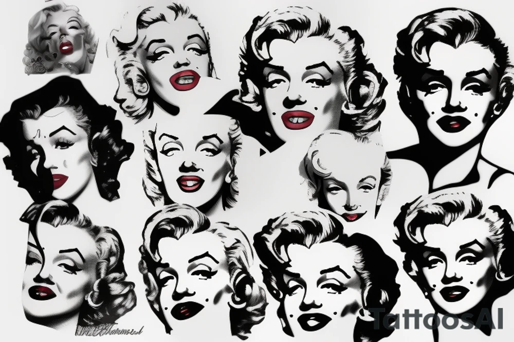 marilyn monroe face tattoo idea