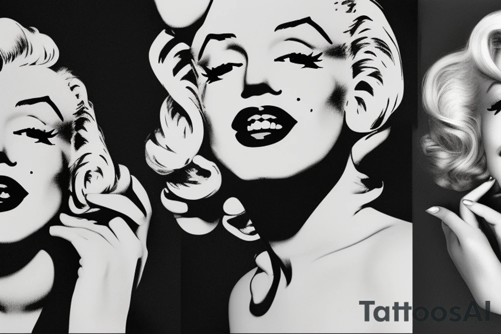 marilyn monroe face blackbackground tattoo idea marilyn monroe face blackbackground tattoo idea