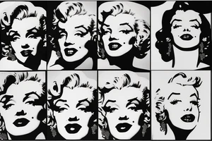 marilyn monroe face on blackbackground tattoo idea