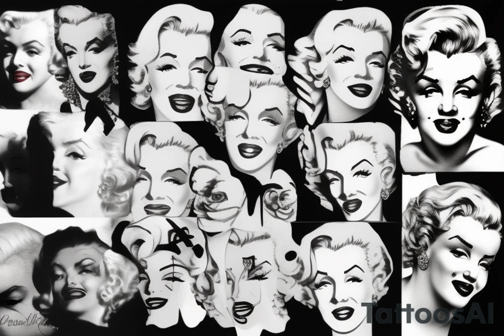 marilyn monroe face tattoo idea
