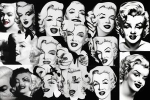 marilyn monroe face tattoo idea