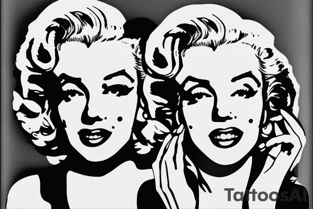 marilyn monroe face tattoo idea