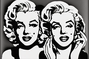 marilyn monroe face tattoo idea