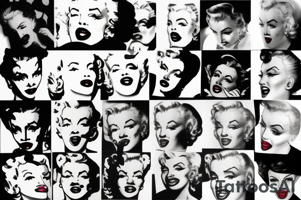 marilyn monroe face tattoo idea