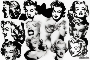 marilyn monroe face tattoo idea