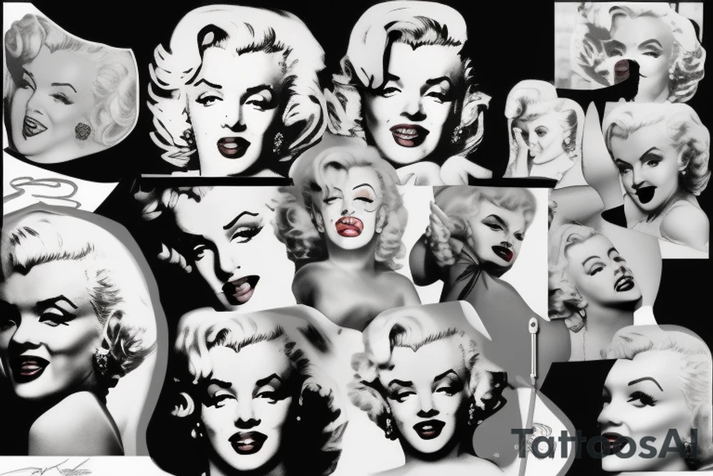 marilyn monroe face tattoo idea