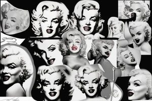 marilyn monroe face tattoo idea