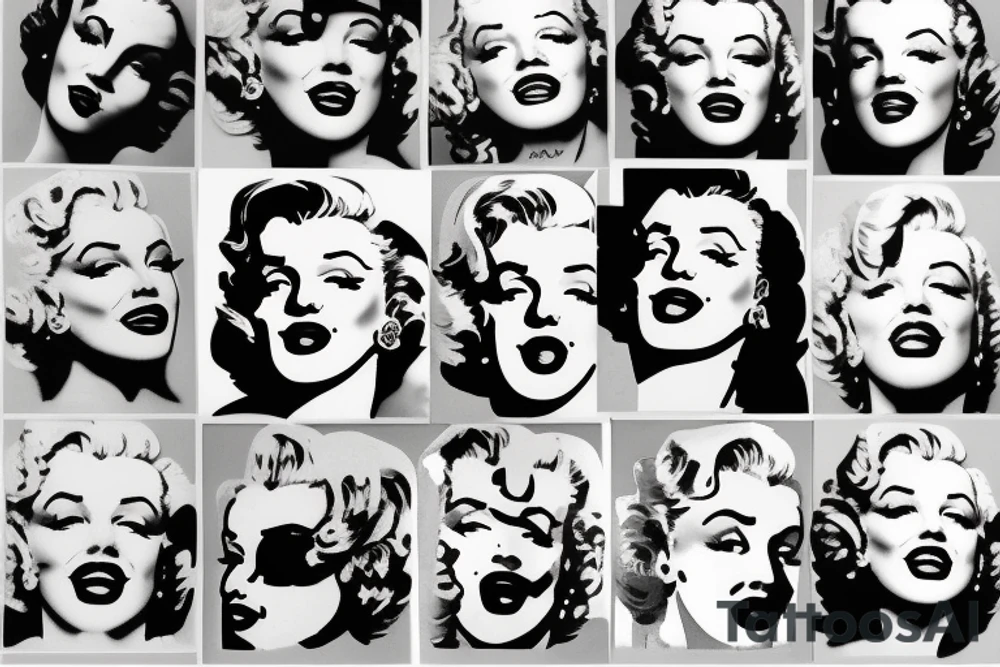 marilyn monroe face tattoo idea