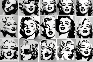 marilyn monroe face tattoo idea