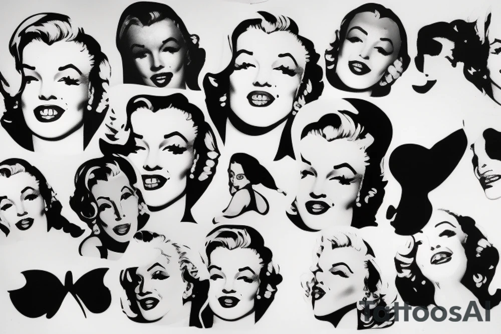marilyn monroe face tattoo idea