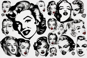 marilyn monroe face tattoo idea