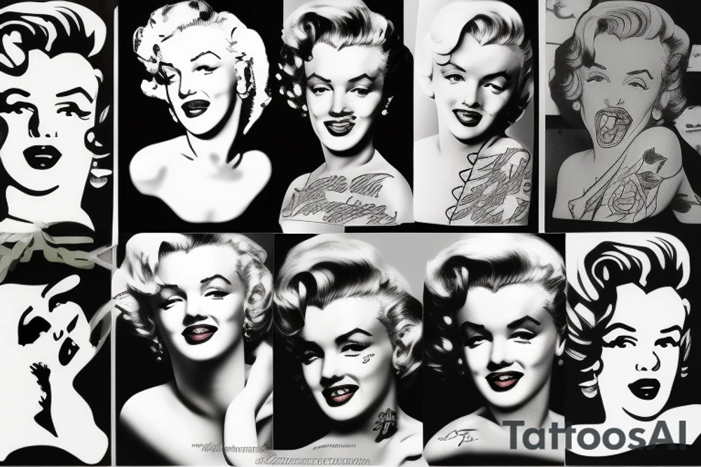 marilyn monroe face tattoo idea