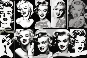 marilyn monroe face tattoo idea