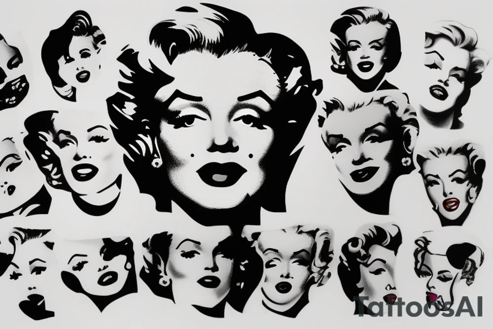 marilyn monroe face tattoo idea