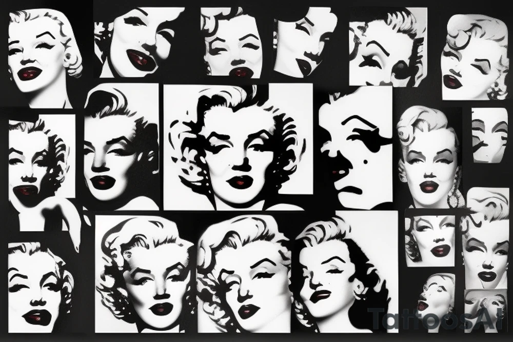 marilyn monroe face tattoo idea