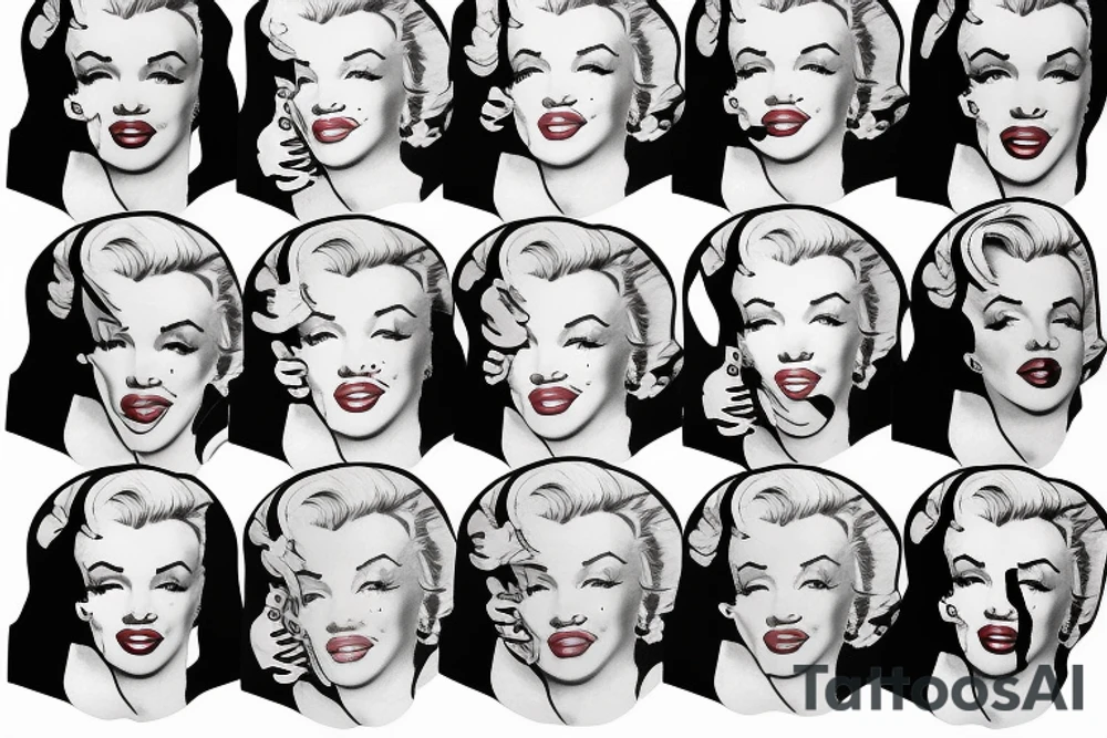 marilyn monroe face tattoo idea