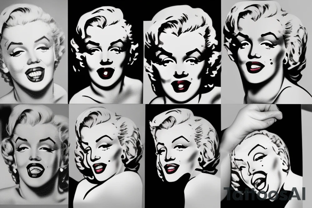 marilyn monroe face tattoo idea