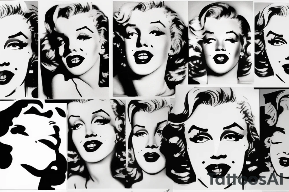 marilyn monroe face tattoo idea