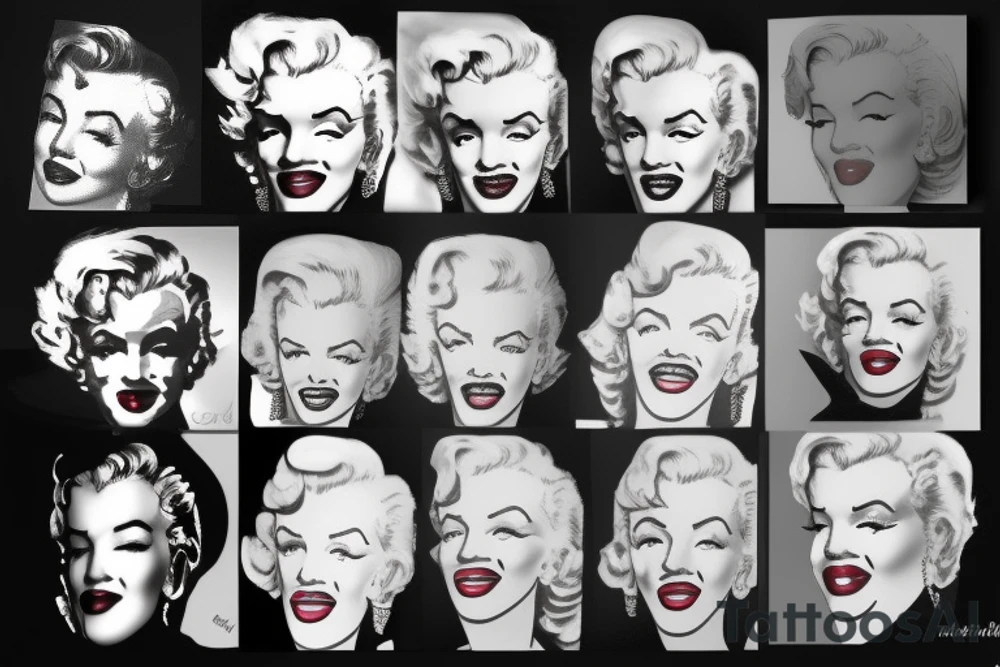 marilyn monroe face tattoo idea