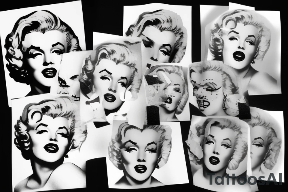 marilyn monroe face tattoo idea