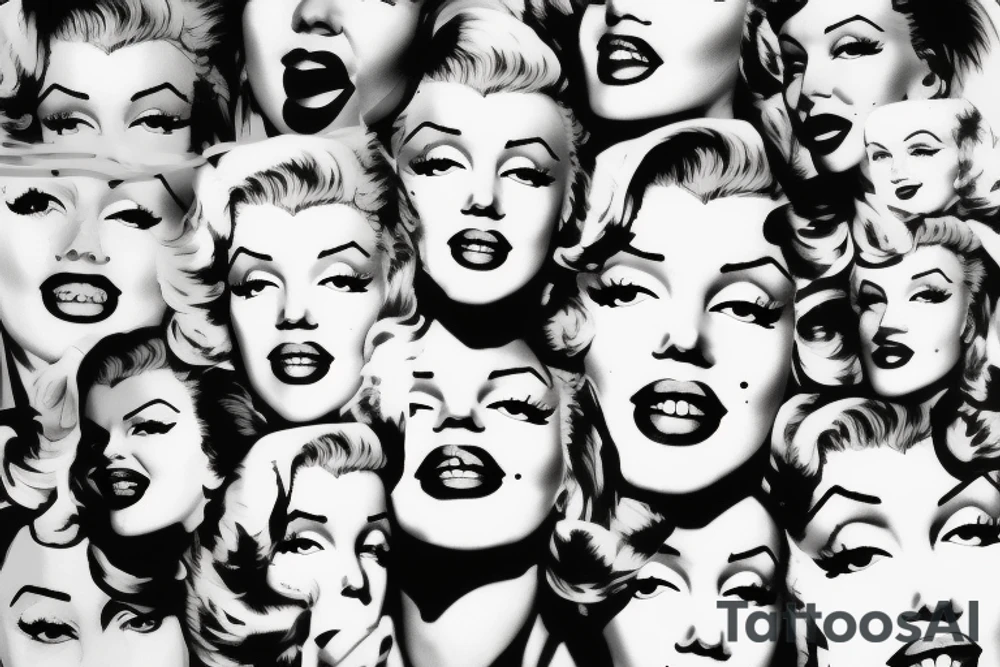 marilyn monroe face tattoo idea