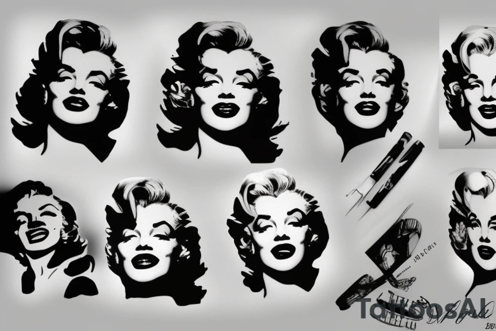 marilyn monroe face tattoo idea