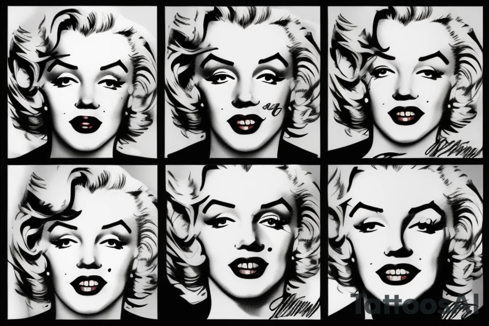 marilyn monroe face tattoo idea
